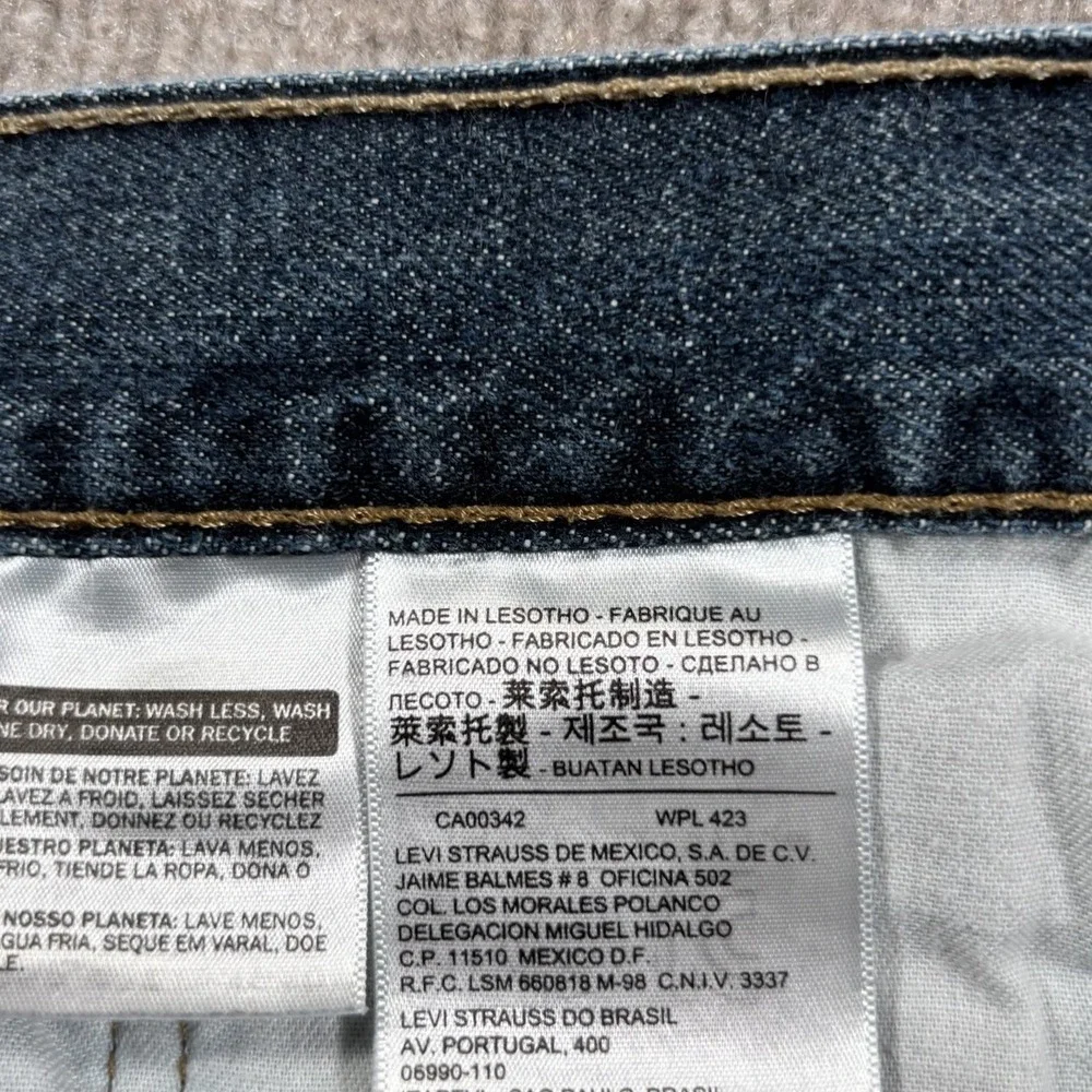 Levis 514 Jeans‎ Mens 38x32 Straight Fit Medium Wash Blue Denim Cotton
